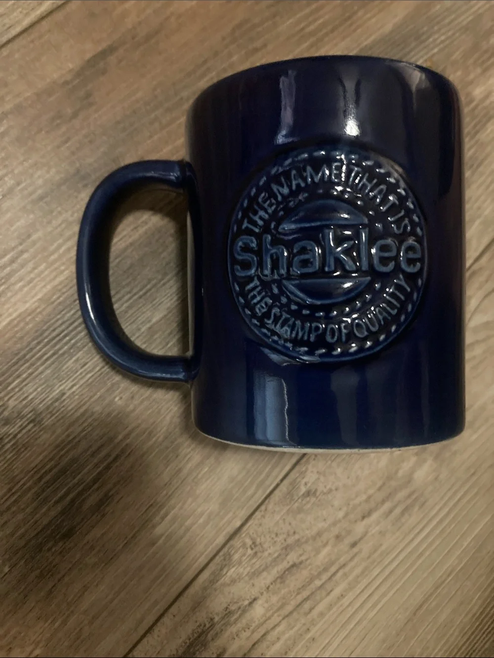 VTG Shacklee 1983 Dark Blue Ceramic Coffee Mug